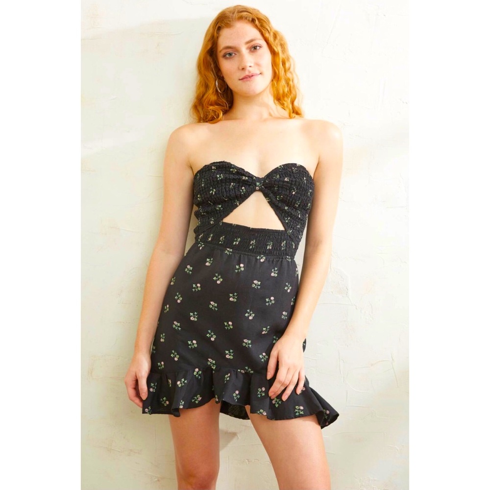 South Moon Under Ruched Cutout Mini Dress